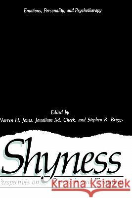 Shyness: Perspectives on Research and Treatment Jones, Warren H. 9780306420337