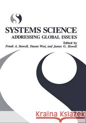 Stowell Systems Science: Addre, Frank A. Stowell 9780306445224 Plenum Publishing Corporation
