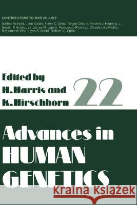Advances in Human Genetics Harry Harris Harris                                   Harry Harris 9780306448454 Kluwer Academic Publishers