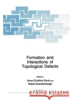 Formation and Interactions of Topological Defects Anne-Christine Davis Robert Brandenberger 9780306451164 Plenum Publishing Corporation