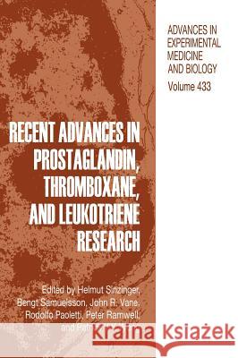 Recent Advances in Prostaglandin, Thromboxane, and Leukotriene Research H. Sinzinger Helmut Sinzinger Helmut Sinzinger 9780306457760 Kluwer Academic Publishers