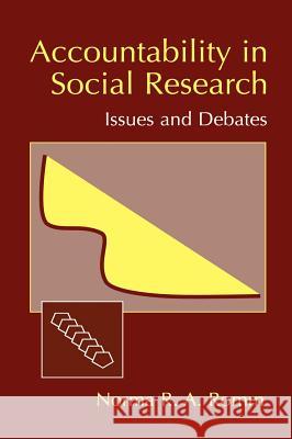 Accountability in Social Research: Issues and Debates Romm, Norma 9780306465642