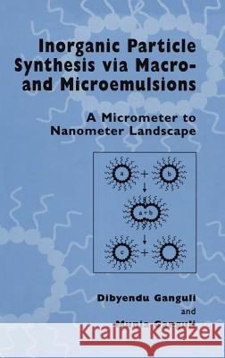 Inorganic Particle Synthesis Via Macro and Microemulsions: A Micrometer to Nanometer Landscape Ganguli, Dibyendu 9780306478772 Plenum Publishing Corporation