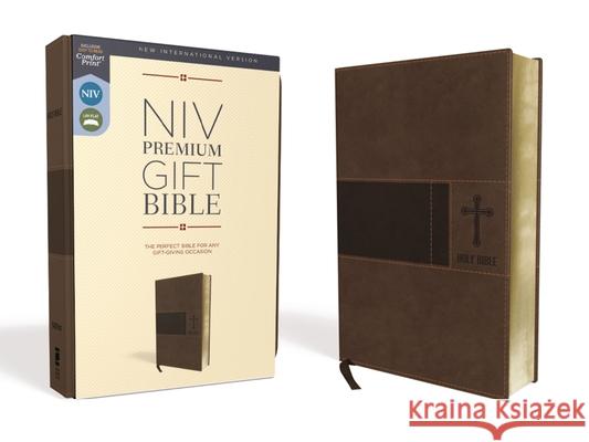 Niv, Premium Gift Bible, Leathersoft, Brown, Red Letter Edition, Comfort Print Zondervan 9780310094067 Zondervan