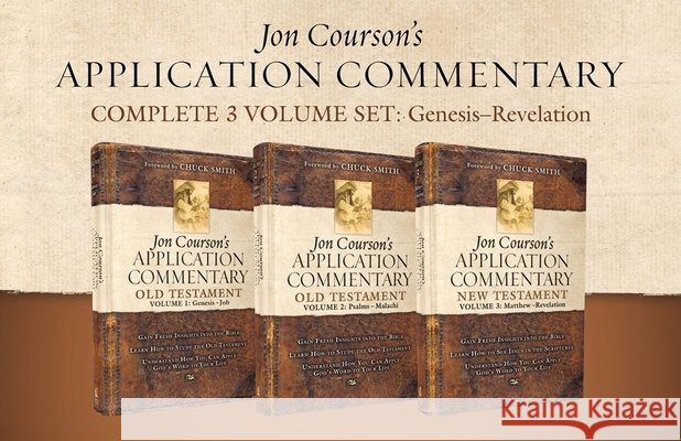 Jon Courson's Application Commentary, Complete 3-Volume Set: Genesis - Revelation Jon Courson 9780310118312 Thomas Nelson