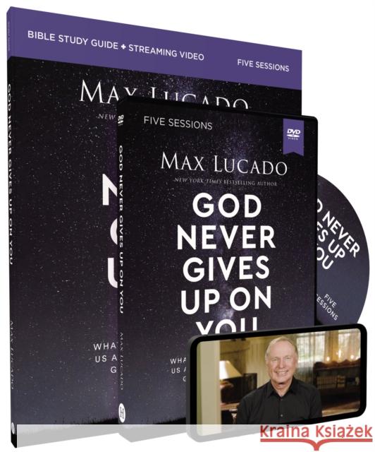 God Never Gives Up on You Study Guide with DVD: What Jacob's Story Teaches Us About Grace, Mercy, and God's Relentless Love Max Lucado 9780310163077 Harperchristian Resources