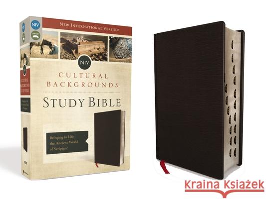 NIV, Cultural Backgrounds Study Bible, Indexed, Bonded Leather: Bringing to Life the Ancient World of Scripture  9780310444435 Zondervan