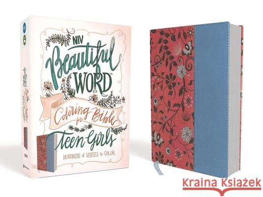 NIV, Beautiful Word Coloring Bible for Teen Girls, Imitation Leather, Pink/Blue: Hundreds of Verses to Color Zondervan 9780310447238 
