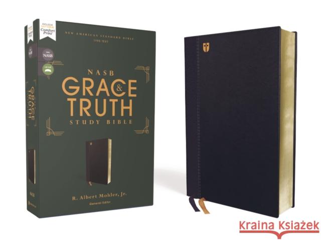 Nasb, the Grace and Truth Study Bible, Leathersoft, Navy, Red Letter, 1995 Text, Comfort Print Mohler Jr, R. Albert 9780310447702