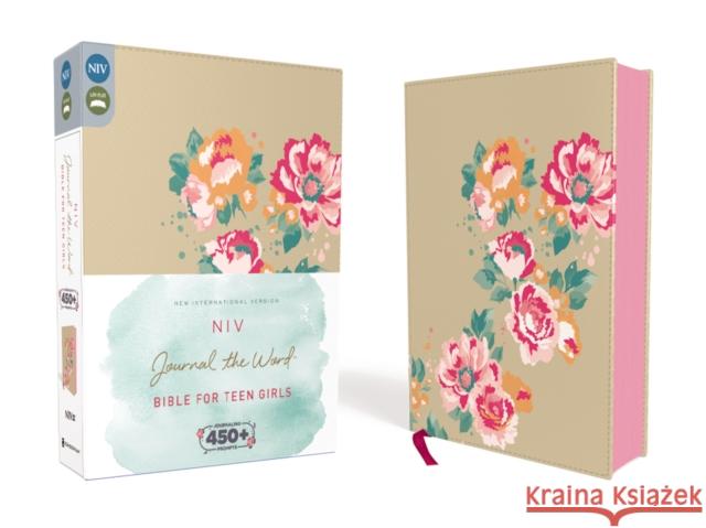 NIV, Journal the Word Bible for Teen Girls, Imitation Leather, Gold/Floral: Includes Hundreds of Journaling Prompts! Zondervan 9780310447931 
