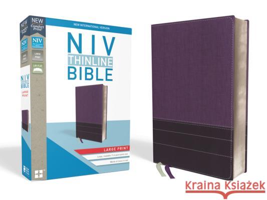 NIV, Thinline Bible, Large Print, Imitation Leather, Purple, Red Letter Edition Zondervan 9780310448426 Zondervan