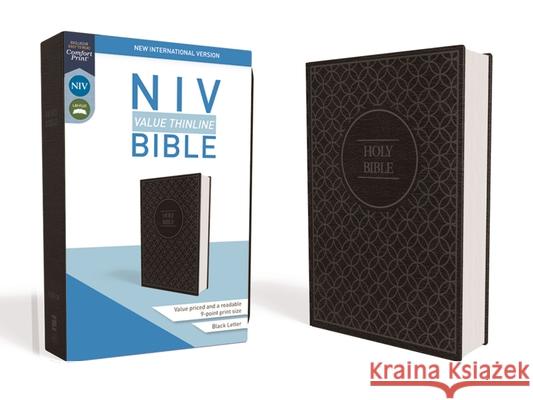 NIV, Value Thinline Bible, Imitation Leather, Gray/Black Zondervan 9780310448440 Zondervan