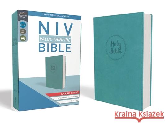 NIV, Value Thinline Bible, Large Print, Imitation Leather, Blue Zondervan 9780310448556 Zondervan