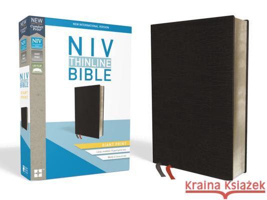 NIV, Thinline Bible, Giant Print, Bonded Leather, Black, Red Letter Edition Zondervan 9780310448594 Zondervan