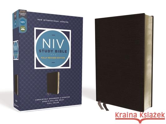 NIV Study Bible, Fully Revised Edition, Bonded Leather, Black, Red Letter, Comfort Print Kenneth L. Barker Mark L. Strauss Jeannine K. Brown 9780310448976