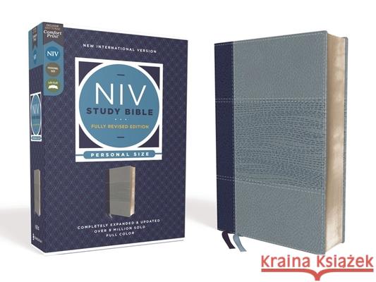 NIV Study Bible, Fully Revised Edition, Personal Size, Leathersoft, Navy/Blue, Red Letter, Comfort Print Kenneth L. Barker Mark L. Strauss Jeannine K. Brown 9780310449140