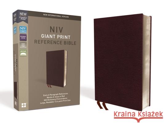 NIV, Reference Bible, Giant Print, Bonded Leather, Burgundy, Red Letter Edition, Comfort Print Zondervan 9780310449478 Zondervan