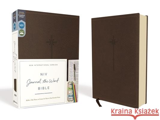 NIV, Journal the Word Bible, Imitation Leather, Brown, Red Letter Edition, Comfort Print: Reflect, Take Notes, or Create Art Next to Your Favorite Ver Zondervan 9780310450276 Zondervan