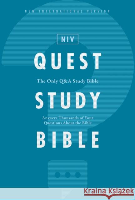 Niv, Quest Study Bible, Hardcover, Comfort Print: The Only Q and A Study Bible Christianity Today Intl 9780310450818 Zondervan