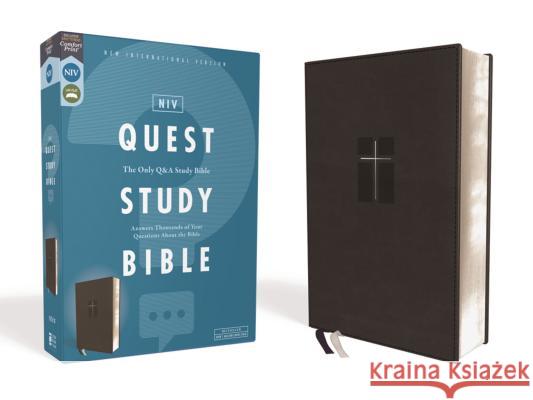 Niv, Quest Study Bible, Leathersoft, Black, Comfort Print: The Only Q and A Study Bible Christianity Today Intl 9780310450825 Zondervan