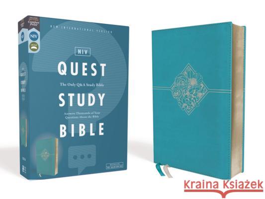 Niv, Quest Study Bible, Leathersoft, Blue, Comfort Print: The Only Q and A Study Bible Christianity Today Intl 9780310450863 Zondervan