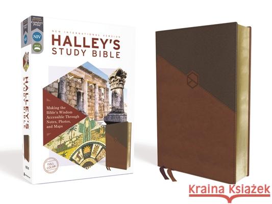 Niv, Halley's Study Bible, Leathersoft, Brown, Red Letter Edition, Comfort Print: Making the Bible's Wisdom Accessible Through Notes, Photos, and Maps Henry H. Halley 9780310451549 Zondervan