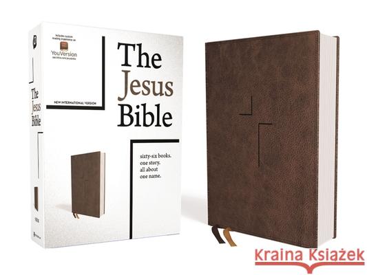 The Jesus Bible, NIV Edition, Leathersoft, Brown, Indexed, Comfort Print Passion 9780310452249 Zondervan