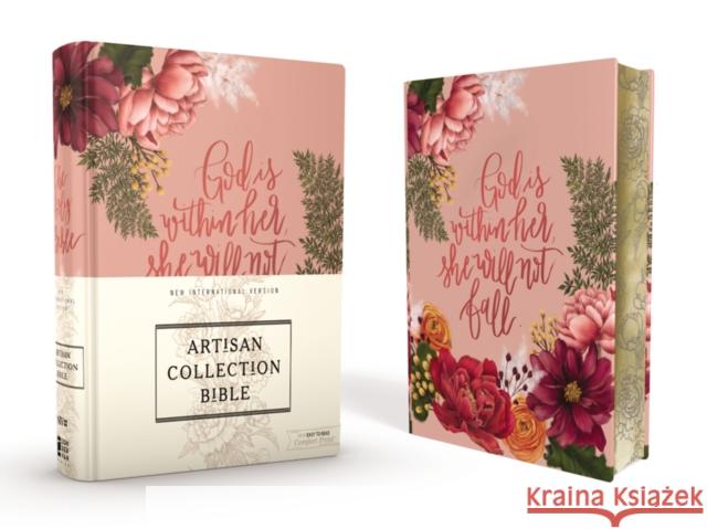 Niv, Artisan Collection Bible, Cloth Over Board, Pink Floral, Designed Edges Under Gilding, Red Letter Edition, Comfort Print Zondervan 9780310453338 