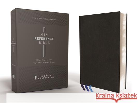 Niv, Reference Bible, Deluxe Single-Column, Premium Leather, Goatskin, Black, Premier Collection, Comfort Print  9780310454137 Zondervan