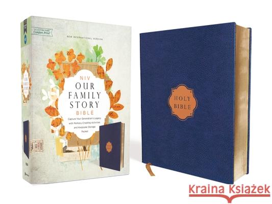Niv, Our Family Story Bible, Cloth Over Board, Navy, Red Letter Edition, Comfort Print: Capture Your Generation's Legacy with Memory-Creating Activiti  9780310454151 Zondervan