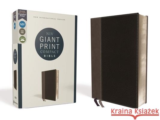 Niv, Giant Print Compact Bible, Leathersoft, Black, Red Letter Edition, Comfort Print Zondervan 9780310454670 Zondervan