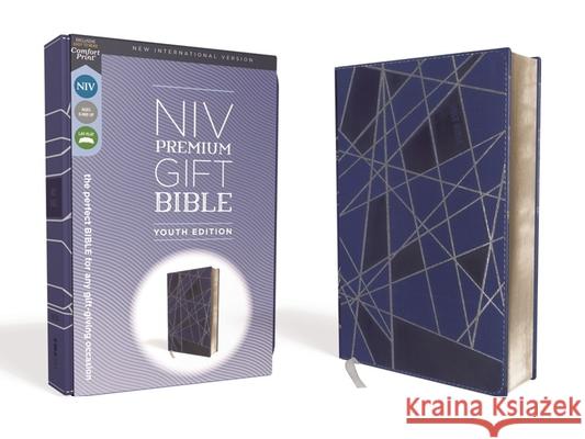 Niv, Premium Gift Bible, Youth Edition, Leathersoft, Blue, Red Letter Edition, Comfort Print: The Perfect Bible for Any Gift-Giving Occasion  9780310454793 Zonderkidz
