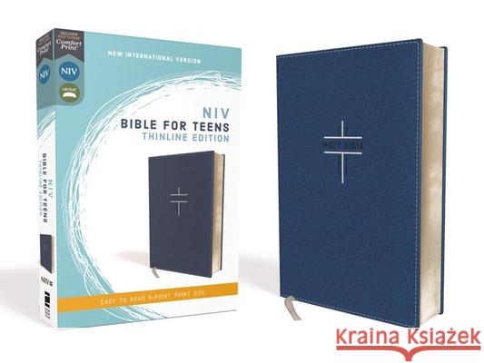 Niv, Bible for Teens, Thinline Edition, Leathersoft, Blue, Red Letter Edition, Comfort Print Zondervan 9780310454953 
