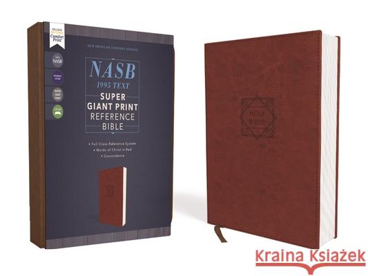 NASB, Super Giant Print Reference Bible, Leathersoft, Brown, Red Letter, 1995 Text, Comfort Print Zondervan 9780310455080 Zondervan