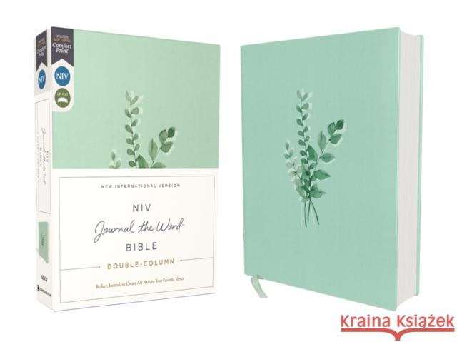 Niv, Journal the Word Bible, Double-Column, Cloth Over Board, Teal, Red Letter Edition, Comfort Print: Reflect, Take Notes, or Create Art Next to Your  9780310455264 Zondervan