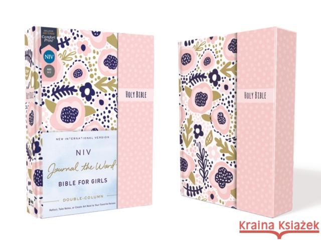 Niv, Journal the Word Bible for Girls, Double-Column, Hardcover, Pink, Magnetic Closure, Red Letter, Comfort Print: Reflect, Take Notes, or Create Art  9780310455295 Zonderkidz