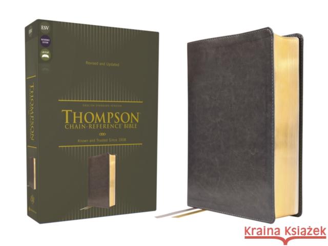 ESV, Thompson Chain-Reference Bible, Leathersoft, Gray, Red Letter  9780310459071 Zondervan