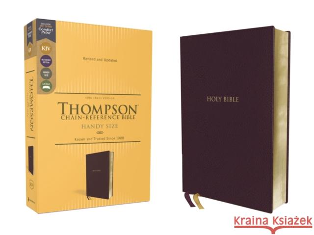 KJV, Thompson Chain-Reference Bible, Handy Size, Leathersoft, Burgundy, Red Letter, Comfort Print  9780310459088 Zondervan