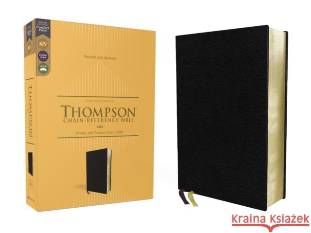 KJV, Thompson Chain-Reference Bible, European Bonded Leather, Black, Red Letter, Comfort Print  9780310459231 Zondervan