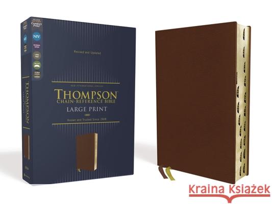Niv, Thompson Chain-Reference Bible, Large Print, Genuine Leather, Cowhide, Brown, Red Letter, Art Gilded Edges, Thumb Indexed, Comfort Print Thompson, Frank Charles 9780310459798 Zondervan