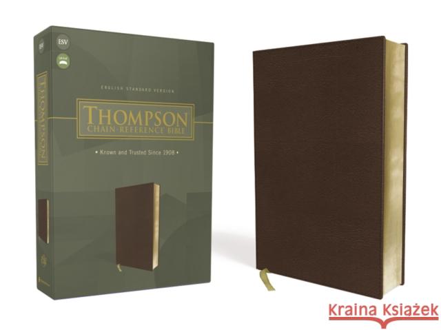Esv, Thompson Chain-Reference Bible, Leathersoft, Brown, Red Letter Frank Charles Thompson 9780310460077 Zondervan