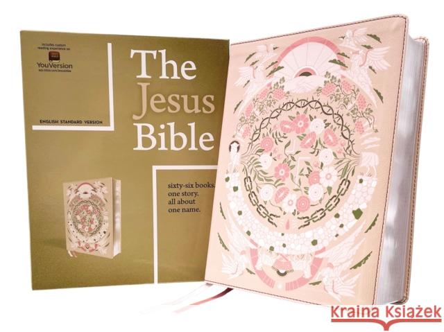 The Jesus Bible Artist Edition, ESV, Leathersoft, Peach Floral  9780310460183 Zondervan