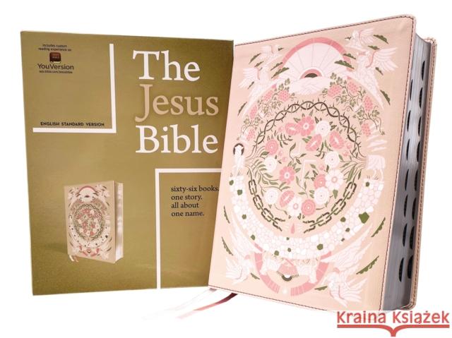 The Jesus Bible Artist Edition, Esv, Leathersoft, Peach Floral, Thumb Indexed Passion Publishing 9780310460190 Zondervan