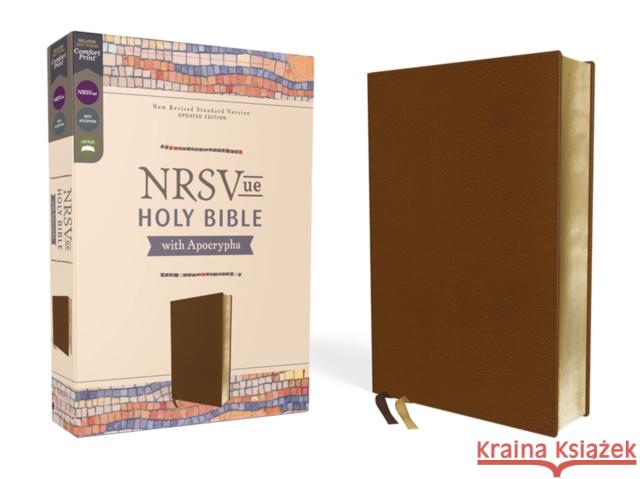 Nrsvue, Holy Bible with Apocrypha, Leathersoft, Brown, Comfort Print Zondervan 9780310461494 Zondervan