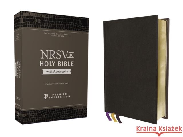Nrsvue, Holy Bible with Apocrypha, Premium Goatskin Leather, Black, Premier Collection, Art Gilded Edges, Comfort Print Zondervan 9780310461500