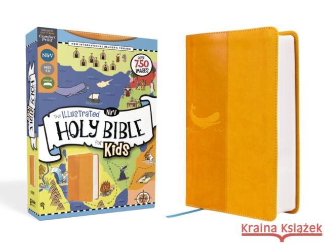 NIrV, The Illustrated Holy Bible for Kids, Leathersoft, Yellow, Full Color, Comfort Print: Over 750 Images Zondervan 9780310464181 Zondervan