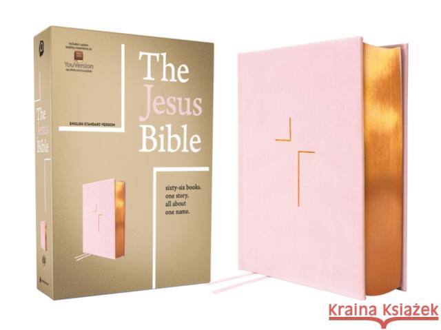 The Jesus Bible, ESV Edition, Leathersoft over Board, Pink  9780310466482 Zondervan
