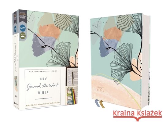 Niv, Journal the Word Bible (Perfect for Note-Taking), Leathersoft, Teal/Floral, Red Letter, Comfort Print: Reflect, Take Notes, or Create Art Next to Zondervan 9780310467281 Zondervan