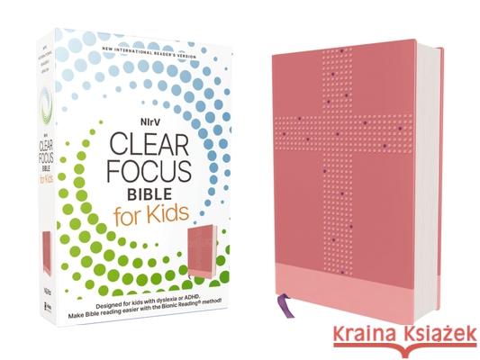 Nirv, Clear Focus Bible for Kids, Leathersoft, Pink: Help Kids with ADHD and Dyslexia Read with Confidence Zondervan 9780310467595 Zondervan