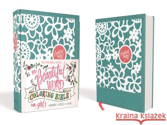 Niv, Beautiful Word Coloring Bible for Girls, Leathersoft Over Board, Teal: Hundreds of Verses to Color Zondervan 9780310763543 Zondervan